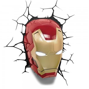 3D Light FX Marvel Avengers Iron Man Hand 3D Deco Light - 3D LED Παιδικό Φωτιστικό Τοίχου με Αυτοκόλλητο Ρωγμών