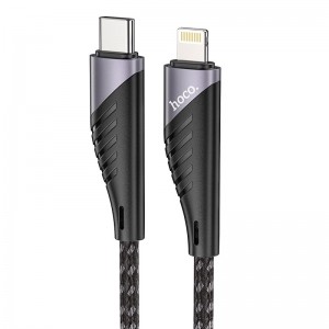 Hoco U95 20W PD charging lightning to type-c cable 1,2 m Μαύρο