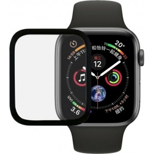 Tempered Glass- Αντιχαρακτικό Τζάμι Apple Watch 7 45mm Full Cover Full Glue Black OEM
